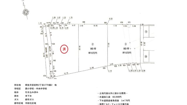 桐生市宮前町2丁目 3区画