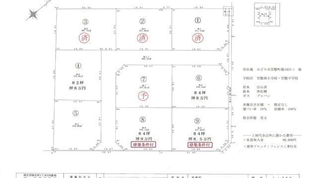 みどり市笠懸町鹿　⑨区画