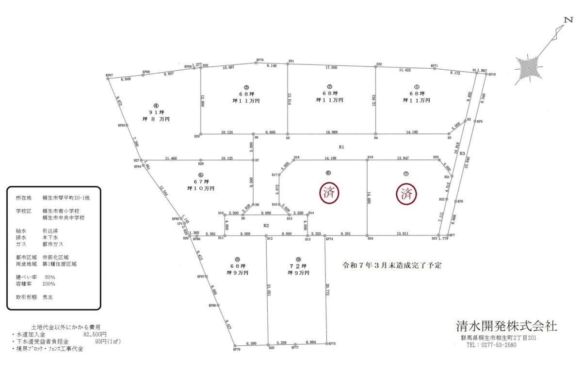 桐生市琴平町　⑨区画